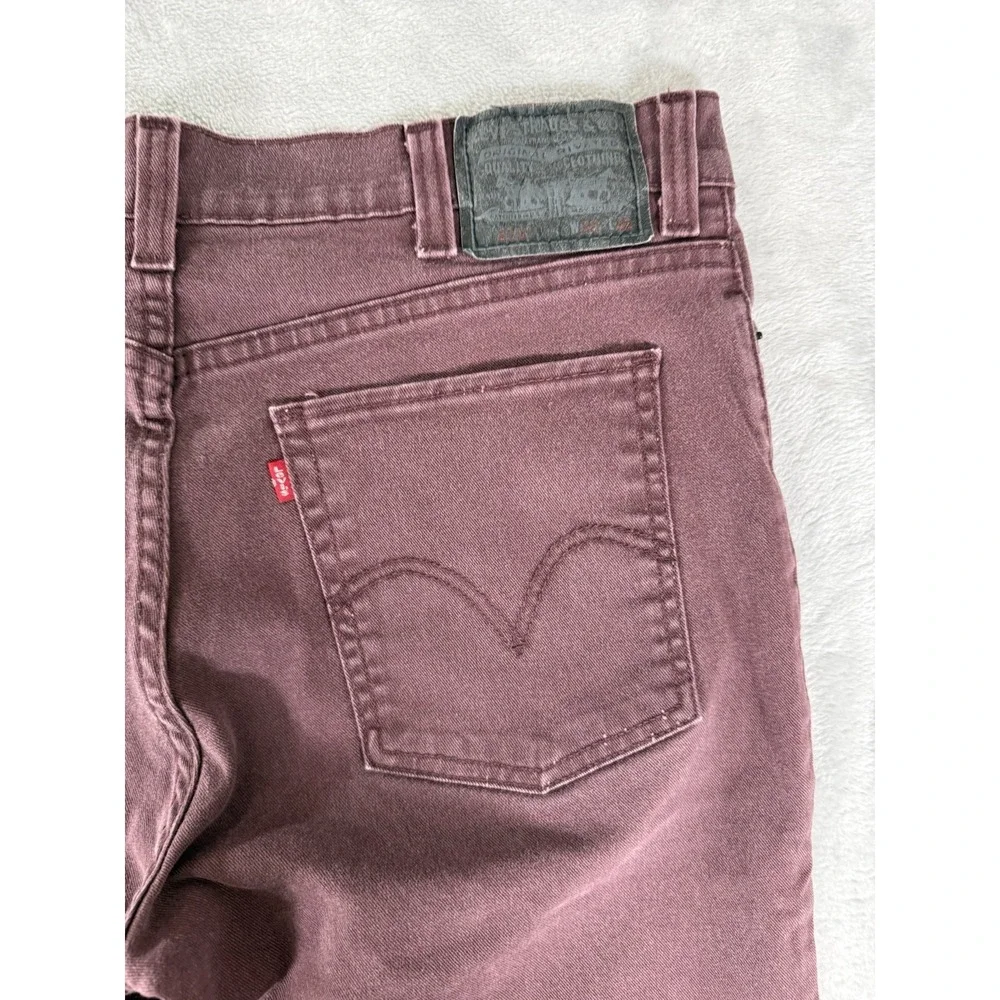 Levis 510 Pants Men's 38x32 Burgundy Skinny Jeans - Picture 13 of 13